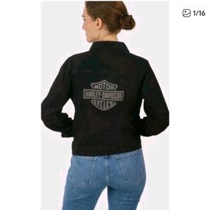 Harley-Davidson Women's Black denim Jean Jacket